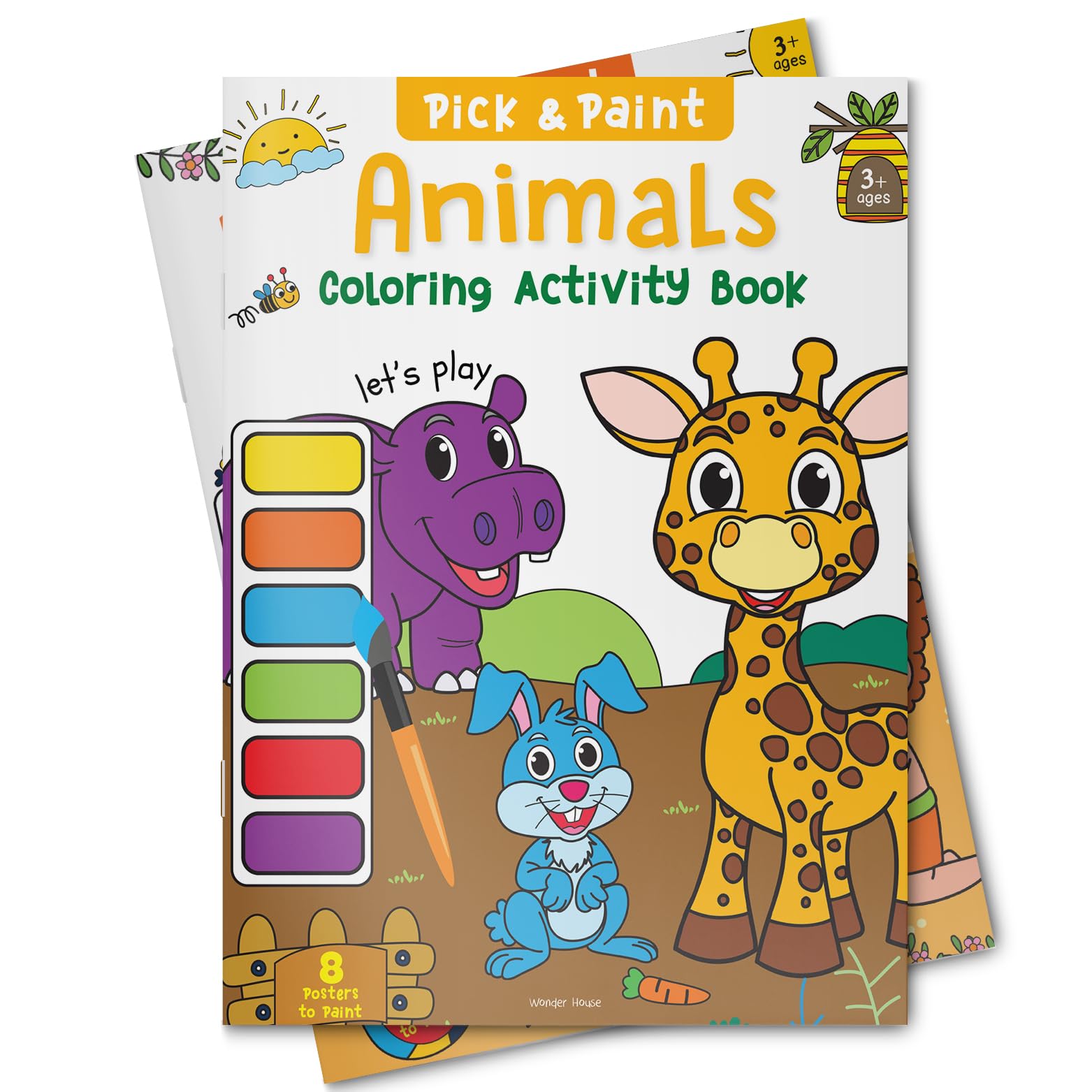 Animals: Pick and Paint Coloring Activity Book