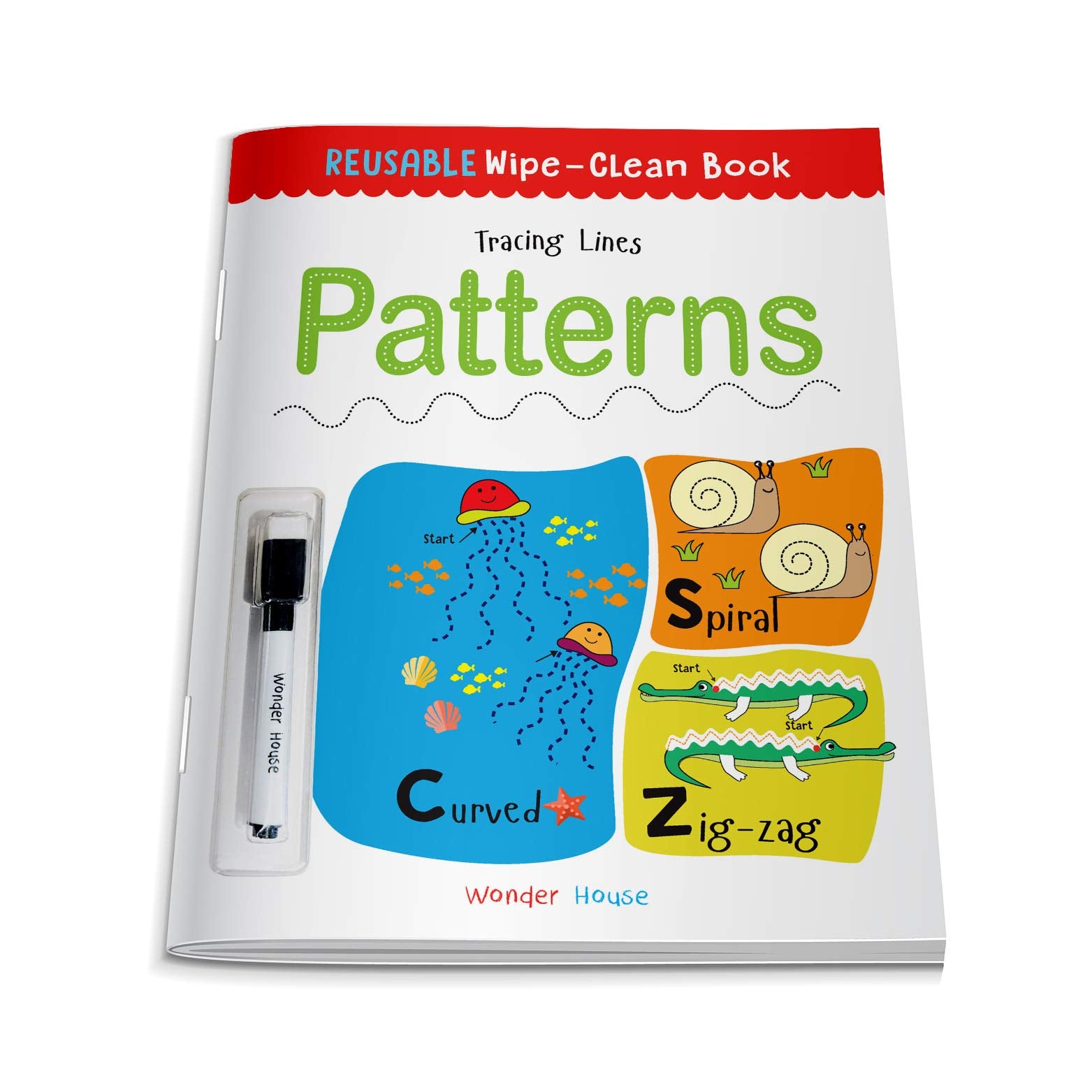 Reusable Wipe And Clean Book Tracing - Lines Patterns : Trace And Practice Patterns