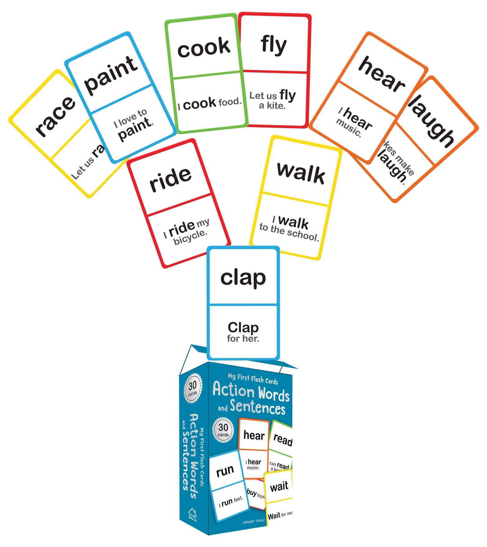 My First Flash Cards: Action Words and Sentences (Flash Cards For Children)