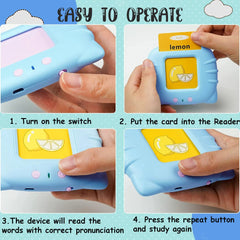 Sakuya Talking Baby Flash Cards | Flash Cards for Kids Talking English Words Flash Cards Preschool Electronic Reading Early Talking Flashcards Toy for Kids