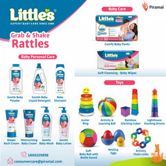 Little's Grab & Shake Rattles I Educational & Developmental Toys for Babies I Infant & Preschool Toys I 3 Pieces, Multi-Color