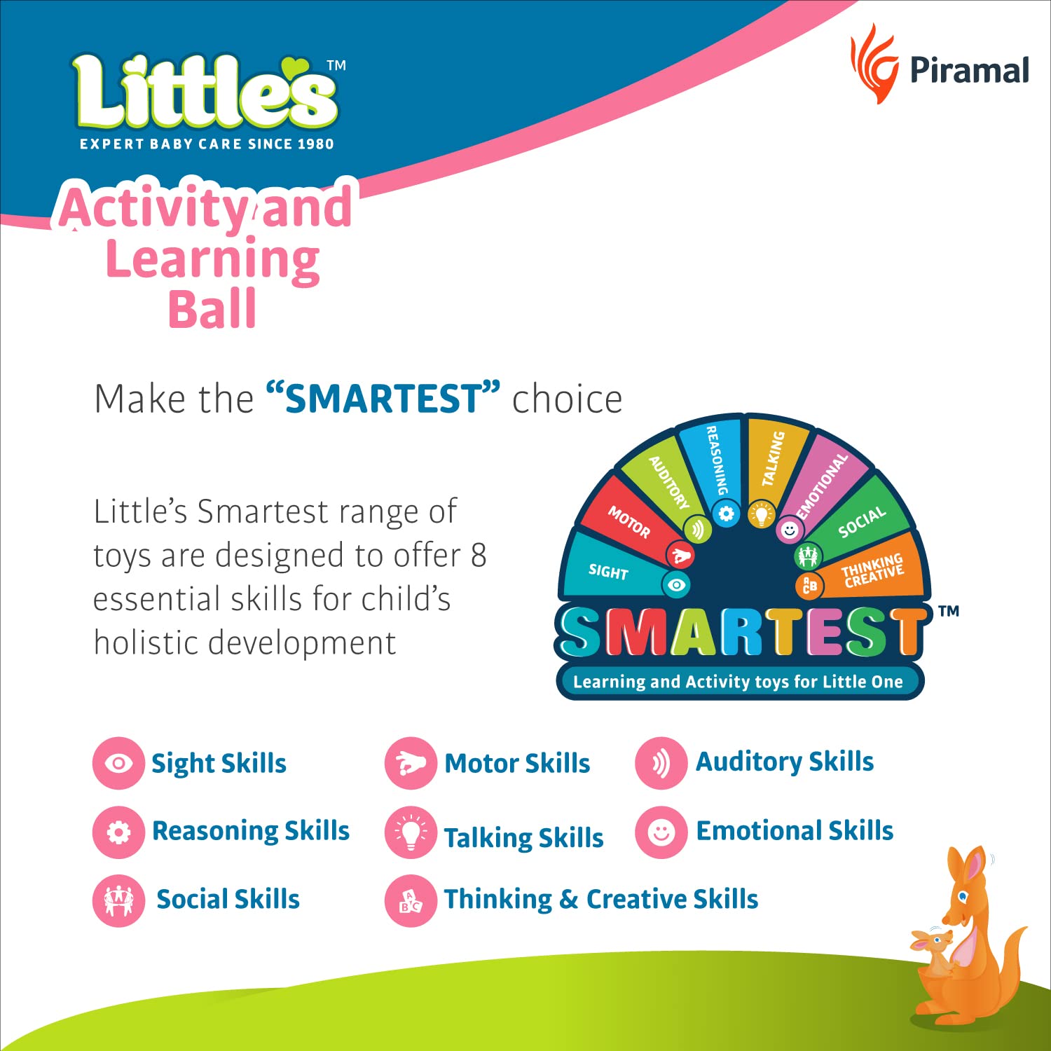 Little's Activity and Learning Ball I Learning Activity Toy I Multicolour I Infant And Preschool Toys