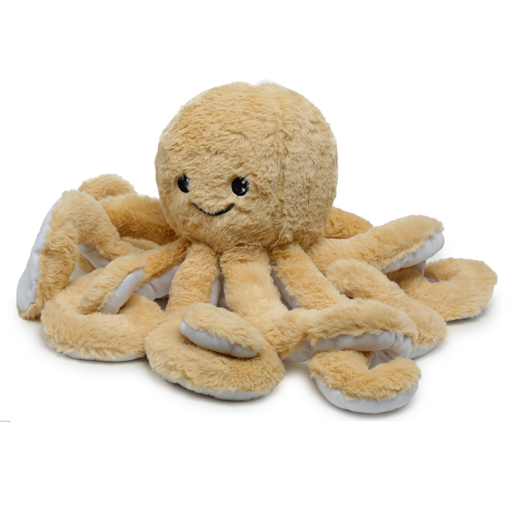 Webby Giant Realistic Stuffed Octopus Soft Plush Animals Toy, Beige
