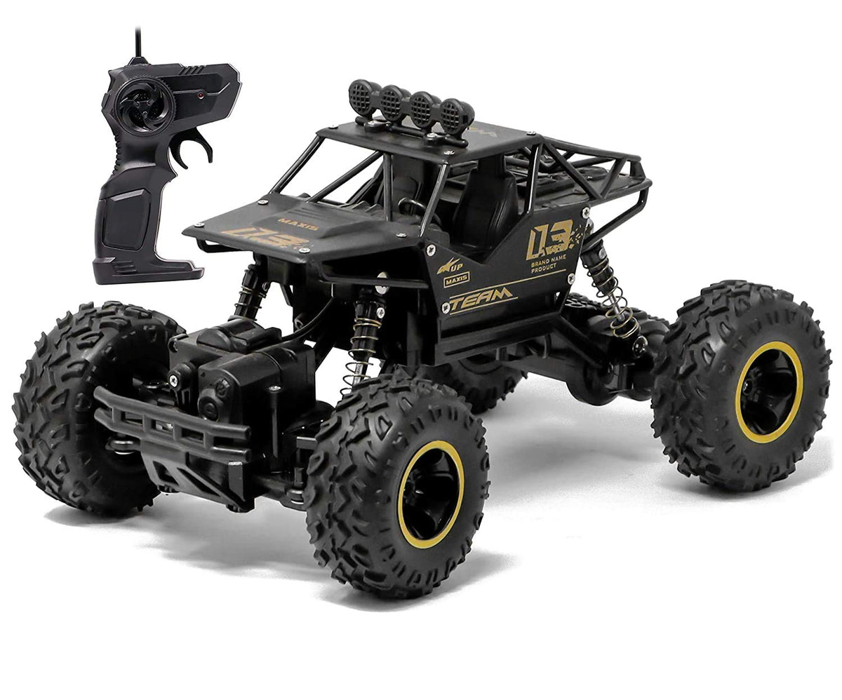 Zest 4 Toyz Remote Control Plastic Racing Car, Rock Crawler 4 Wheel Drive Metal Alloy Body Remote Control Rock Climber High Speed Monster Car (Assorted Colour)
