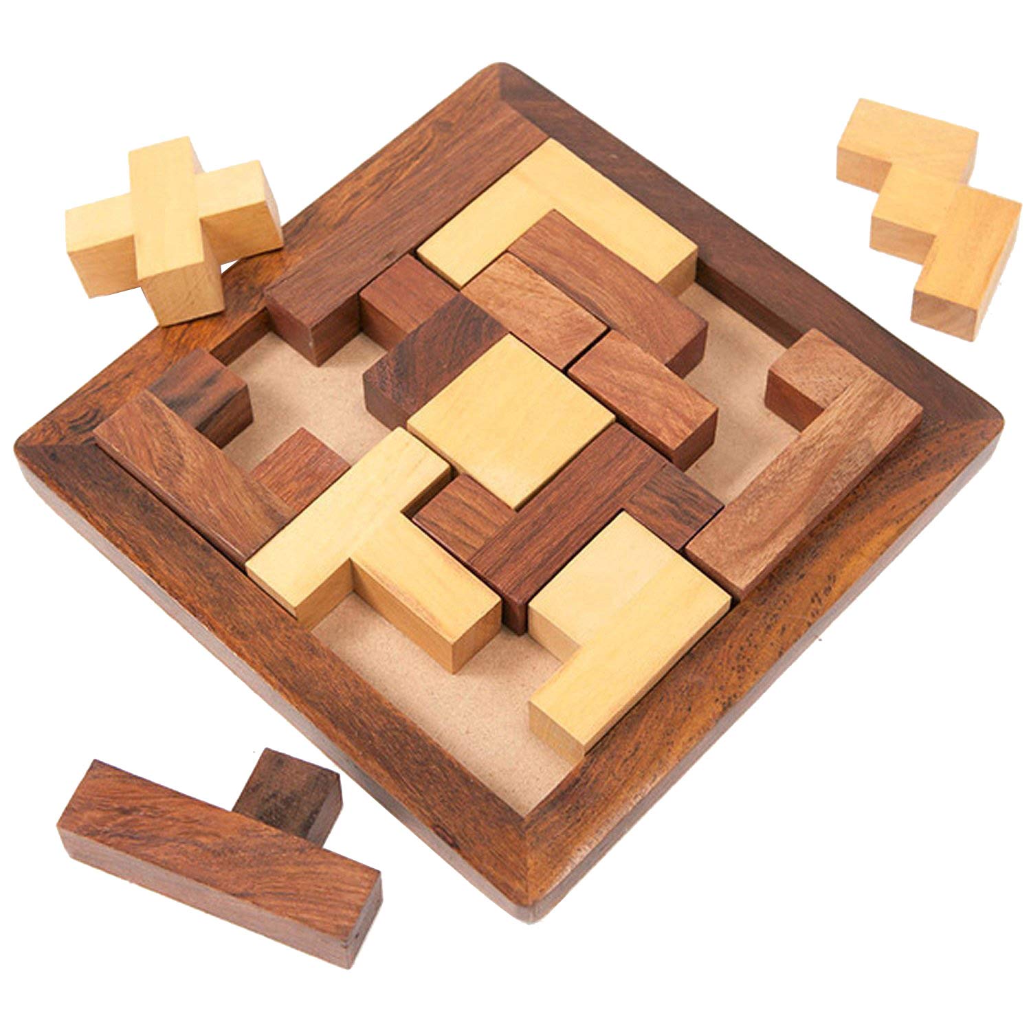 Craftland Wooden Jigsaw Puzzle - Wooden Toys/Games for Kids - Travel Games for Families - Unique Gifts for Children- Indoor Outdoor Board Games
