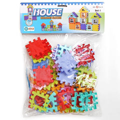 Ekta House Blocks - Block Game for Kids (72 Pieces) - Puzzle House Building Set