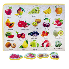 FunBlast Fruit Eva Puzzle Board for Kids - Learning Board for Kids, Play and Learn Puzzle Foam Mat (Pack of 1;Multicolor) (Fruit)