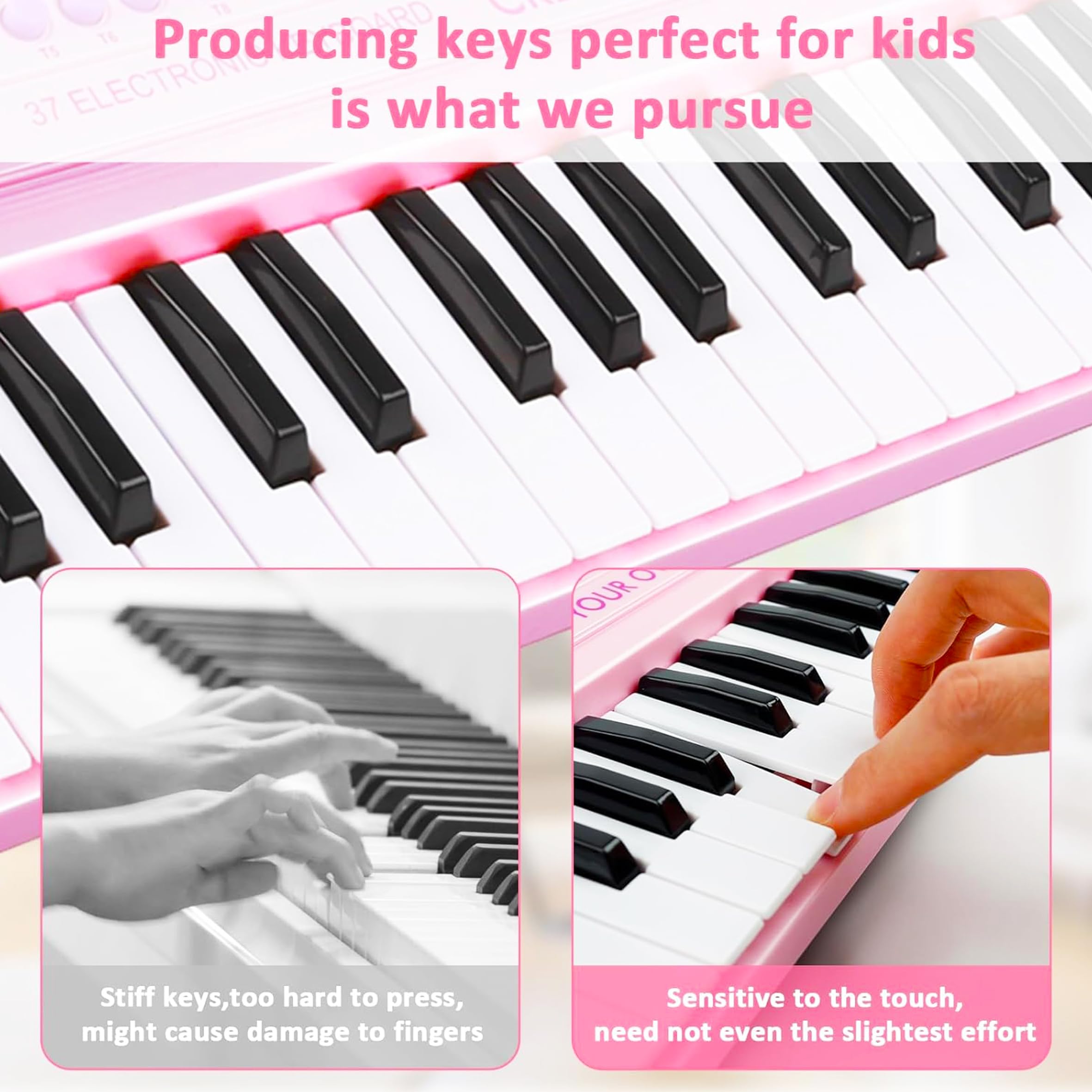 PARTEET(GOOYO Kids Keyboard Piano |37 Keys Piano for Kids Electronic Piano with Microphone |Educational Musical Toys for 3 4 5 6 Year Old Boys Girls(Assorted Colour)