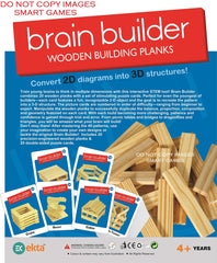 EKTA brain builder wooden building planks (set-1)- Multi color, 36 Pcs