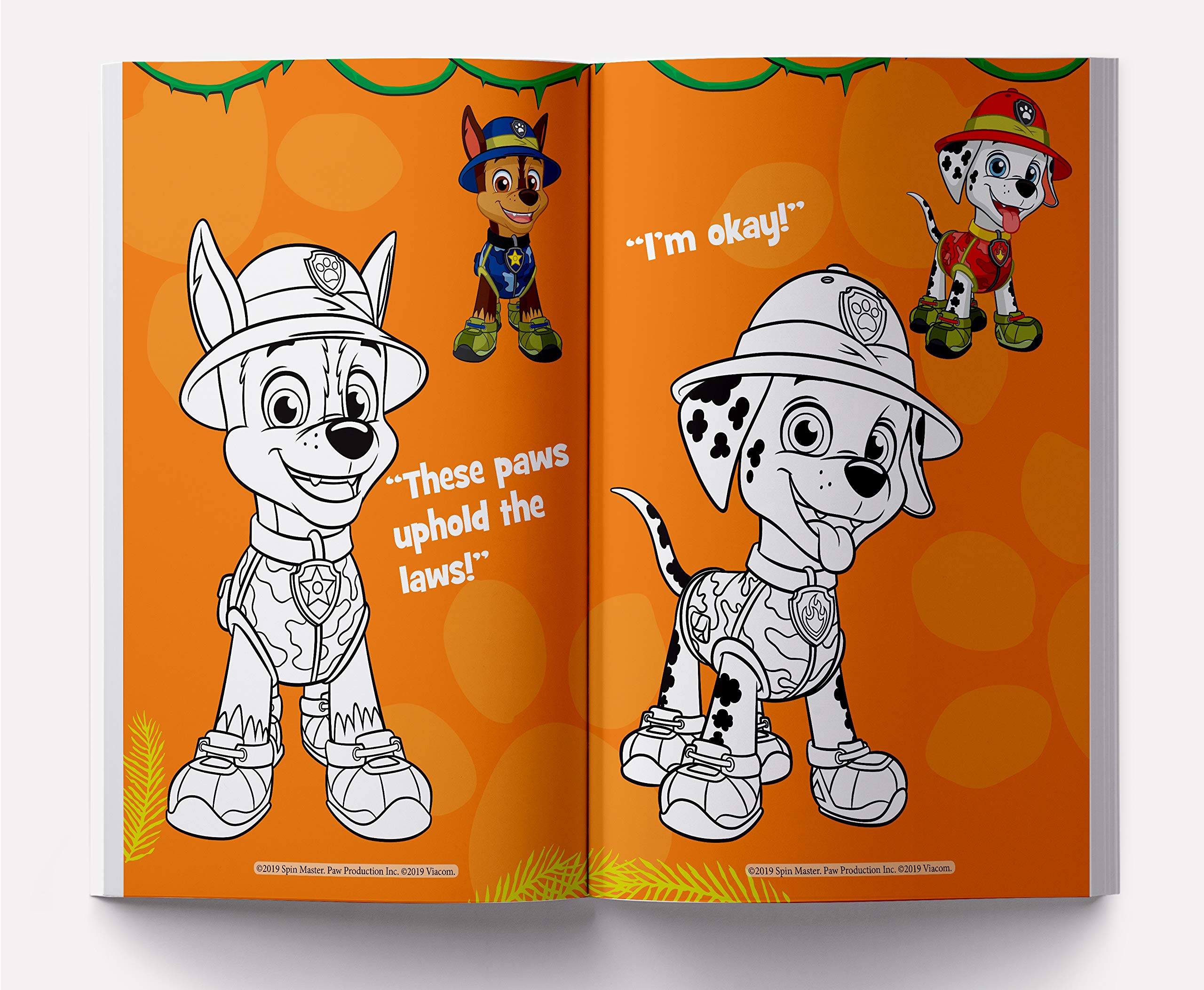 Jungle Adventure! : Paw Patrol Giant Coloring Book For Kids