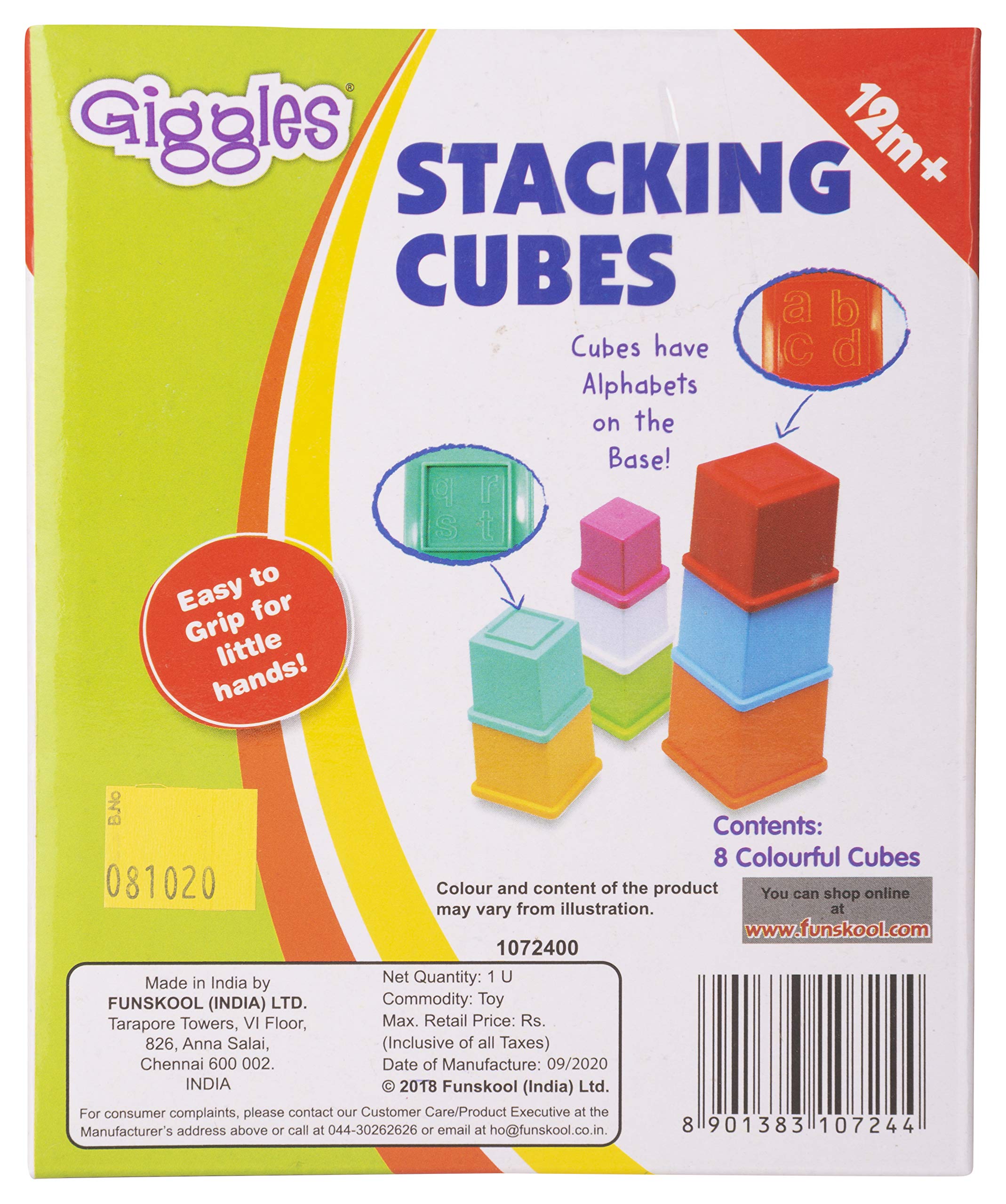 Plastic Stacking Multicolored Cubes,Blocks