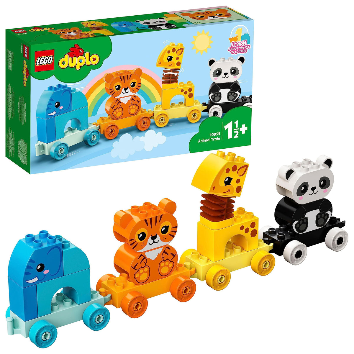 LEGO Duplo My First Animal Train 10955 Building Toy (15 Pieces), Multi Color