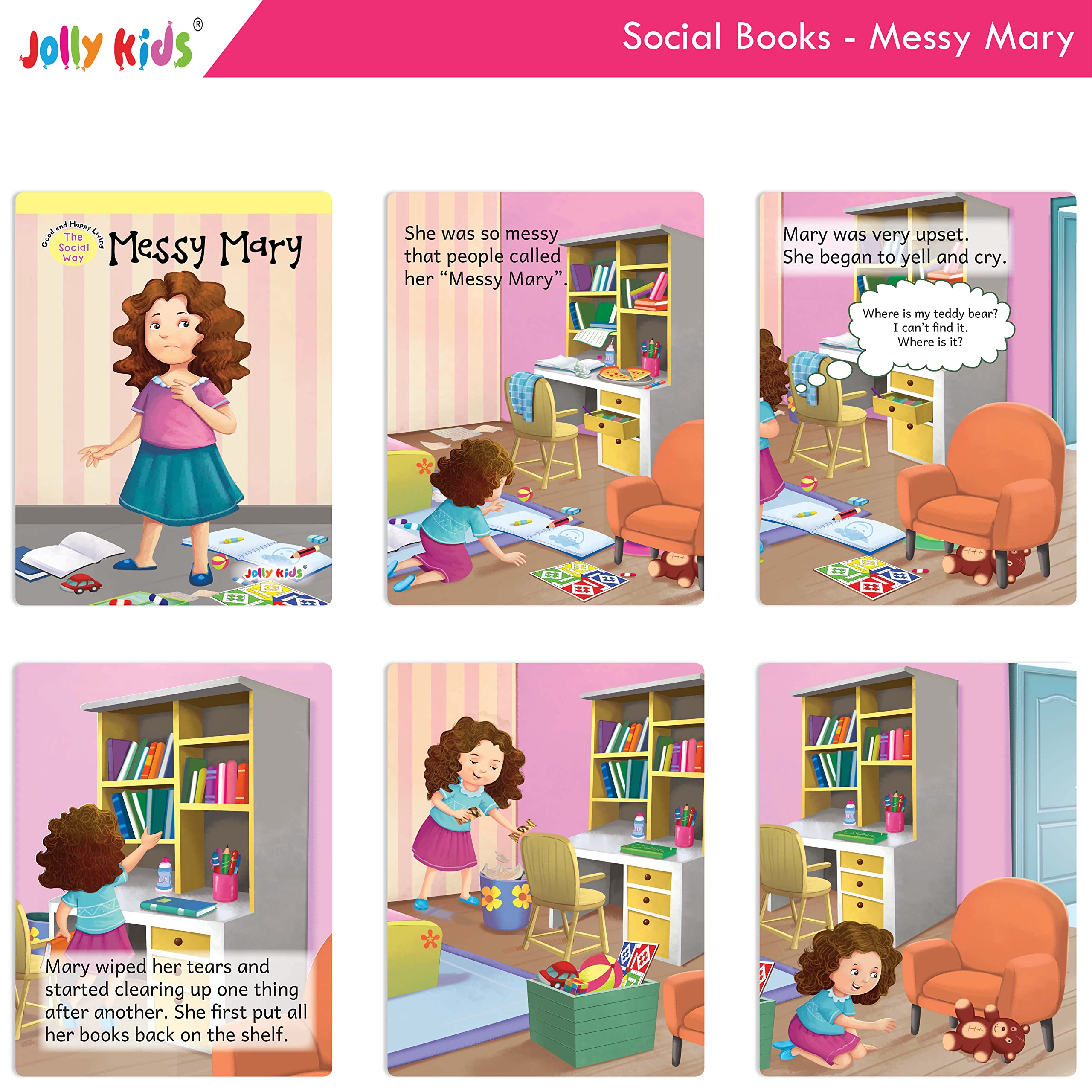 Jolly Kids Good & Happy Living The Social Way Short Stories Books (Set of 8)| Kids Learning Social Activity| Ages 2-7 Years