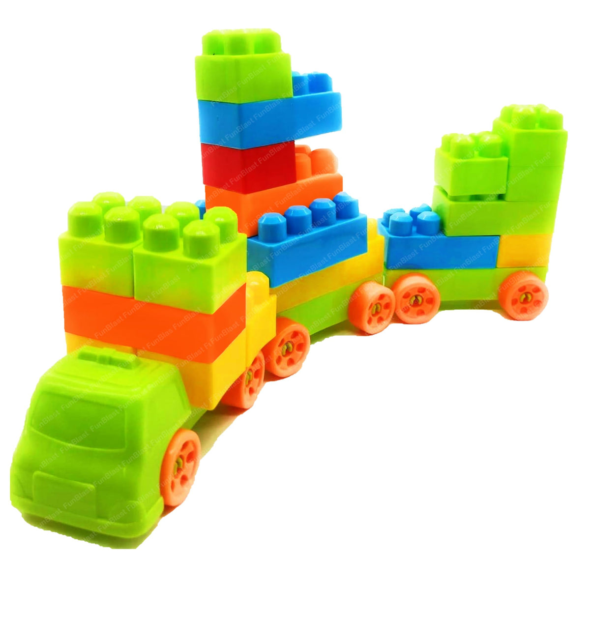 Building Blocks for Kids with Wheel, Bag Packing, Best Gift Toy, Multicolor (Set of 50 Pcs)