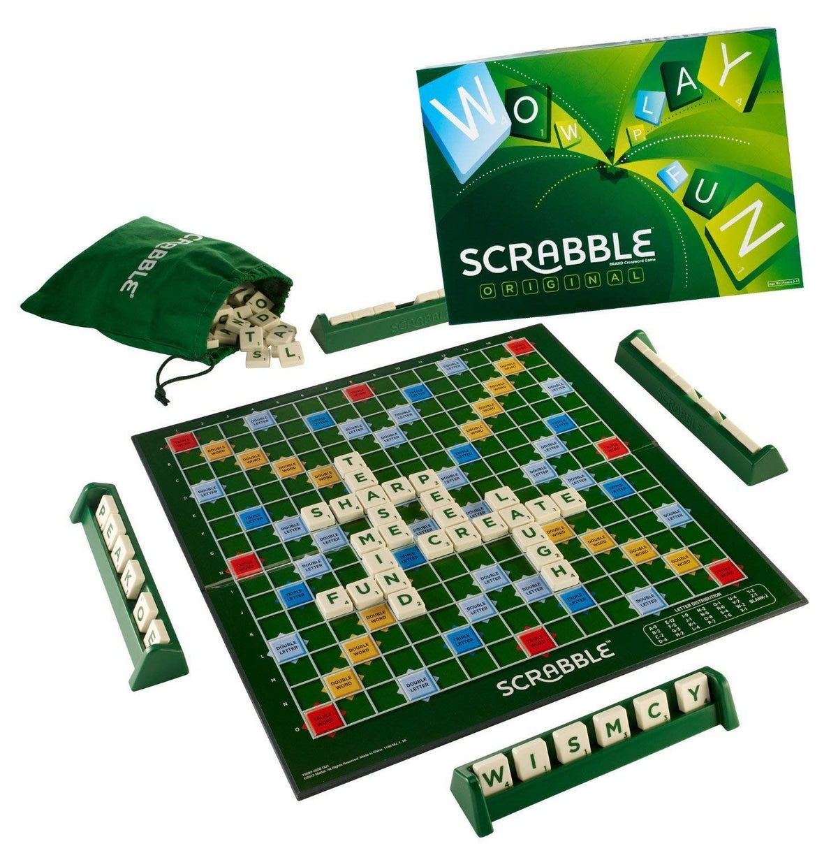 Mattel Scrabble Board Game, Word, Letters Game for All Ages (Multicolour),pack of 1