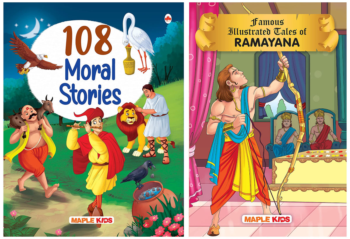108 Moral Stories (Illustrated) for children & Ramayana (Illustrated) - for children: Illustrated Tales