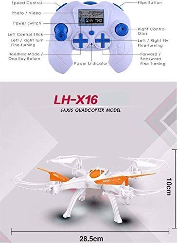 TOY JOY LH-X16 Drone 2.4G Flip 6Axis Gyro Quadcopter Flying Toy | NO Camera (Orange)