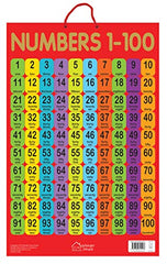 Numbers 1-100 - Early Learning Educational Poster For Children: Perfect For Kindergarten, Nursery and Homeschooling (19 Inches X 29 Inches)